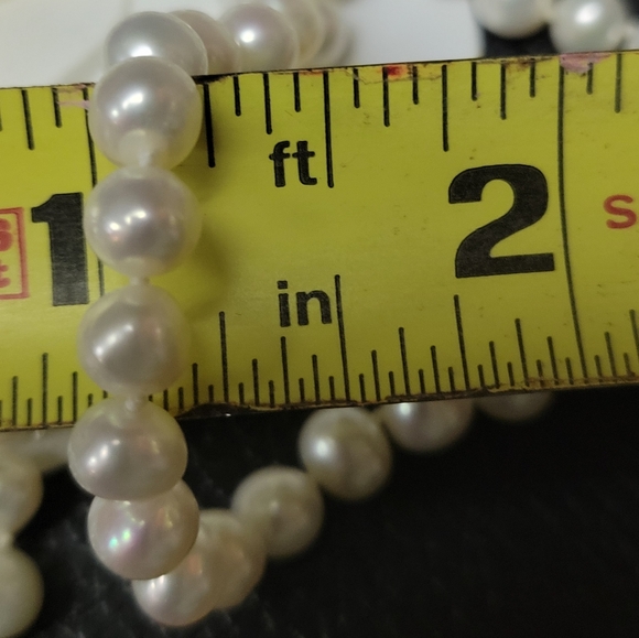 14k Solid Gold Clasp 54 Freshwater Pearl VINTAGE ESTATENecklace STAMPED 14K JOM